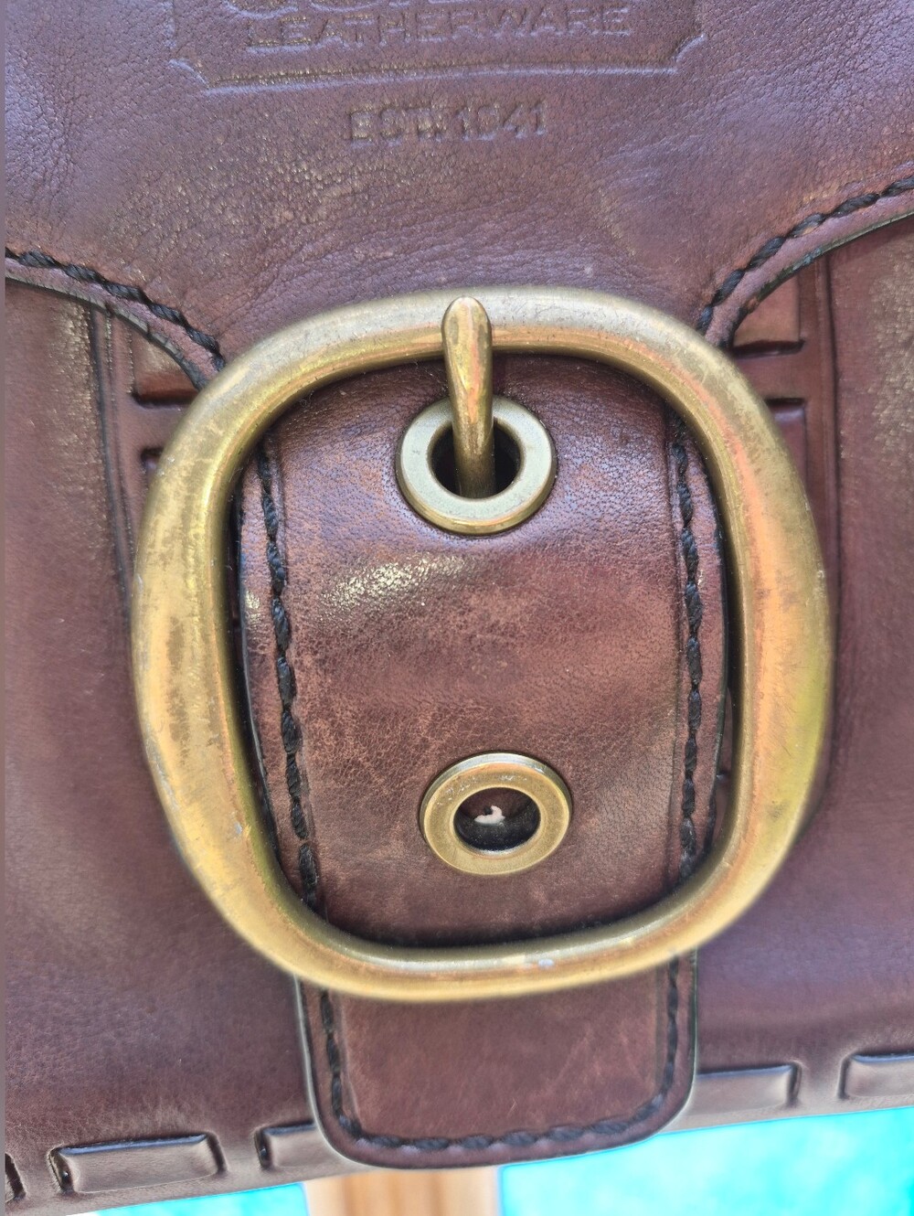 Vintage Coach Bleecker Legacy Tattersal Flap Shoulder Bag, Style 11419 - Picture 4 of 16